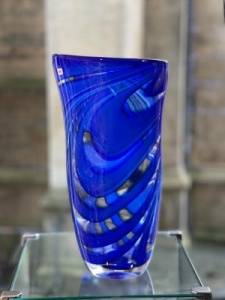 Large Artist's vase colbalt blue